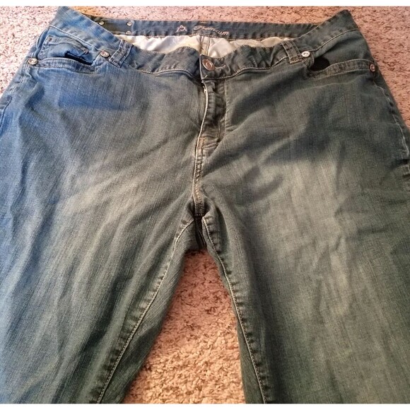 Ashley Stewart Jeans Women Plus Size 24W Denim Straight Leg High Rise - Picture 3 of 14